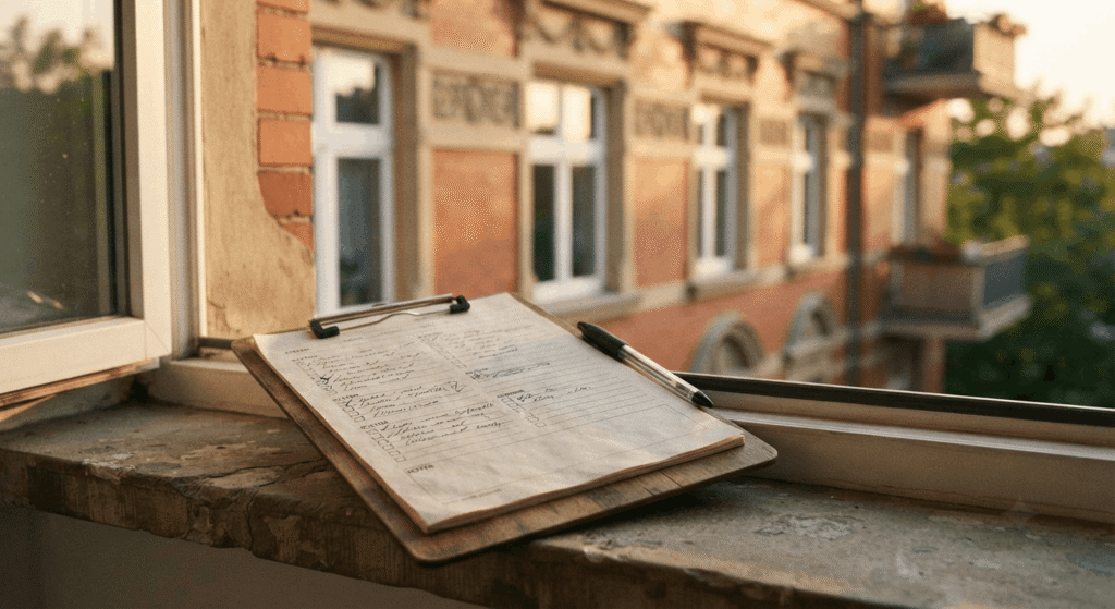 Inspection checklist representing a LIHTC property compliance review