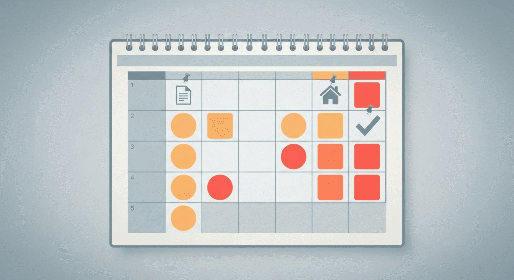 Visual calendar highlighting key LIHTC recertification and filing deadlines