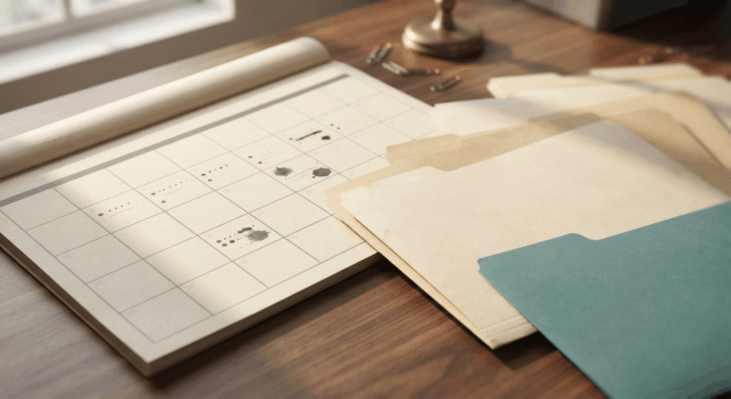 Calendar and lease documents illustrating staggered lease terms for a build-to-rent community