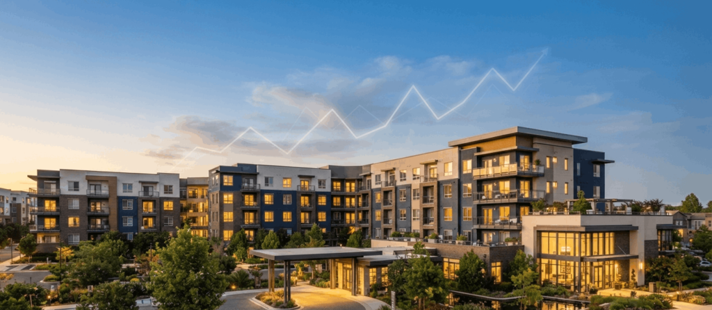 Multifamily apartment community exterior representing hidden operating expenses that erode net operating income