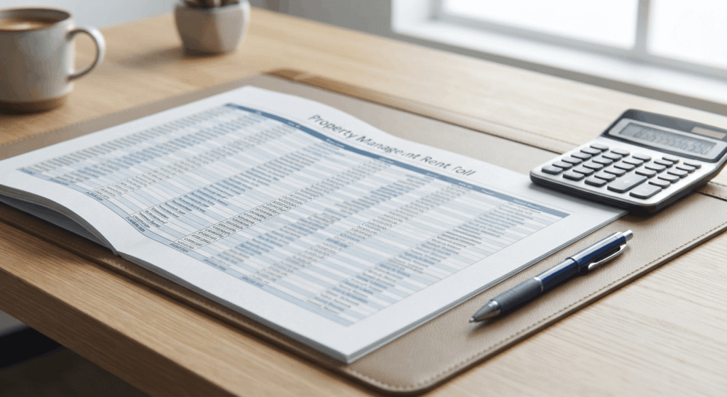 Rent roll spreadsheet used to distinguish physical from economic occupancy